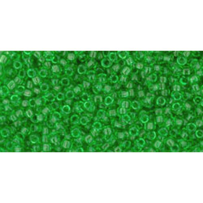 Rocaille  ronde Toho taille 15/0   Transparent Peridot  (x10g)
