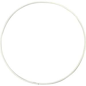 Cercle nu en métal finition Epoxy blanc diamètre 5 cm - Perlesalouest